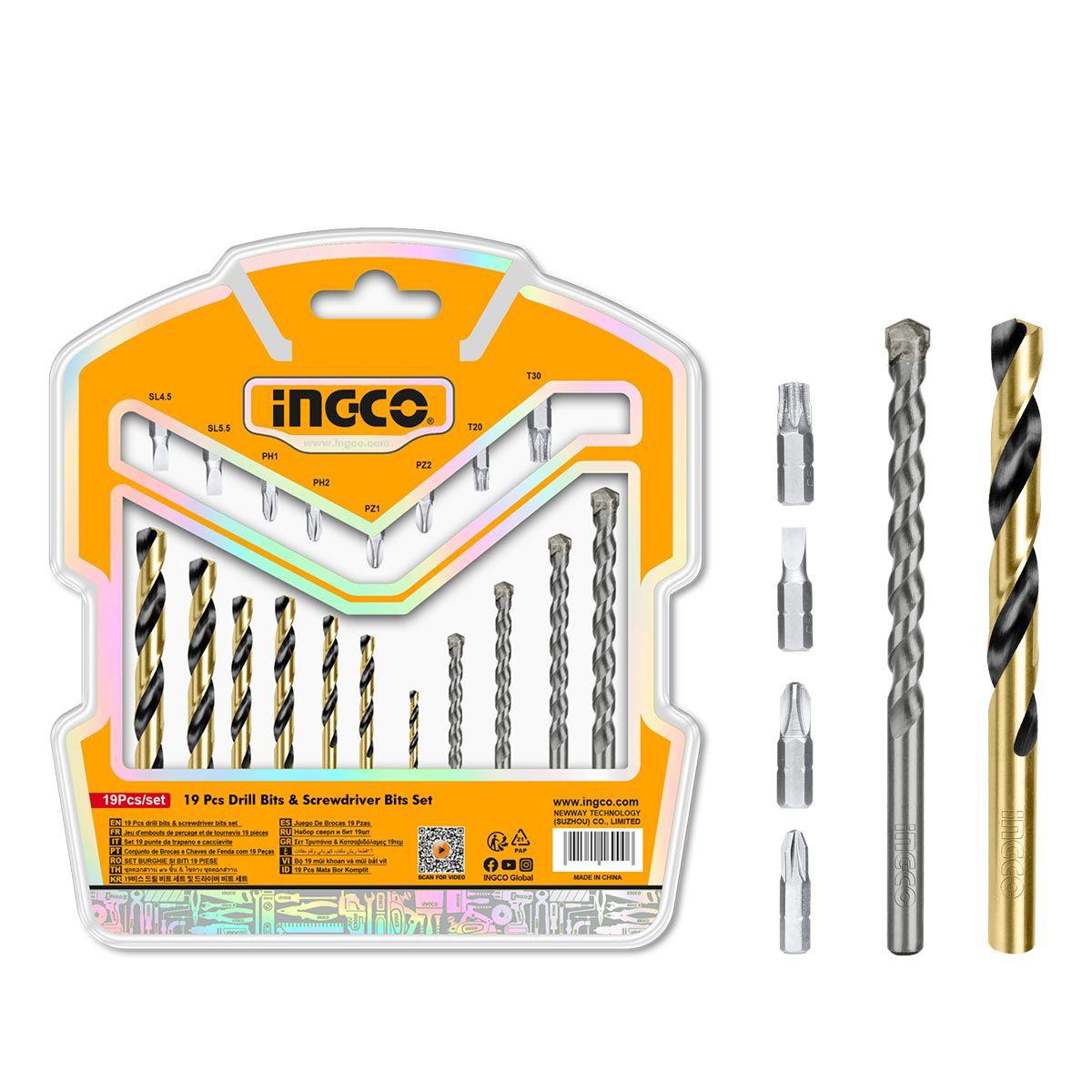 INGCO 19pcs Drill Bits & Screwdriver Bits Set - Al Kabayel Discount CentreINGCO 19pcs Drill Bits & Screwdriver Bits SetHand ToolsINGCOAl Kabayel Discount Centre