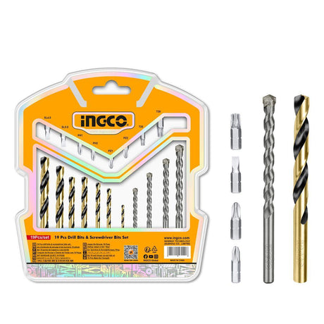 INGCO 19pcs Drill Bits & Screwdriver Bits Set - Al Kabayel Discount CentreINGCO 19pcs Drill Bits & Screwdriver Bits SetHand ToolsINGCOAl Kabayel Discount Centre