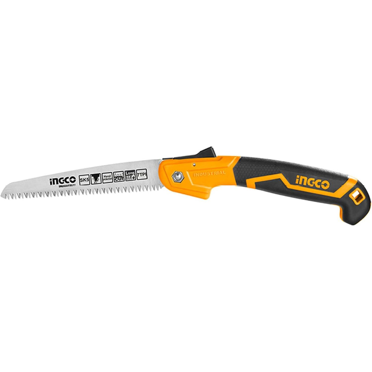Ingco 7 - Inch Folding Saw with Triple - Cut SK5 Steel Blade, Anti - Slip Handle for Pruning & Trimming, HFSW1808 - Al Kabayel Discount CentreIngco 7 - Inch Folding Saw with Triple - Cut SK5 Steel Blade, Anti - Slip Handle for Pruning & Trimming, HFSW1808ToolsINGCOAl Kabayel Discount Centre