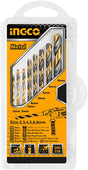 Ingco 8 - Piece HSS Twist Drill Bit Set, Durable & Sharp for Metal & Wood, AKDB0801 - Al Kabayel Discount CentreIngco 8 - Piece HSS Twist Drill Bit Set, Durable & Sharp for Metal & Wood, AKDB0801ToolsINGCOAl Kabayel Discount Centre