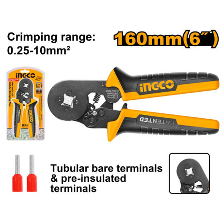 INGCO Ratchet Crimping Plier, Crimping Range 0.25 - 10sqmm - Al Kabayel Discount CentreINGCO Ratchet Crimping Plier, Crimping Range 0.25 - 10sqmmHand ToolsINGCOAl Kabayel Discount Centre
