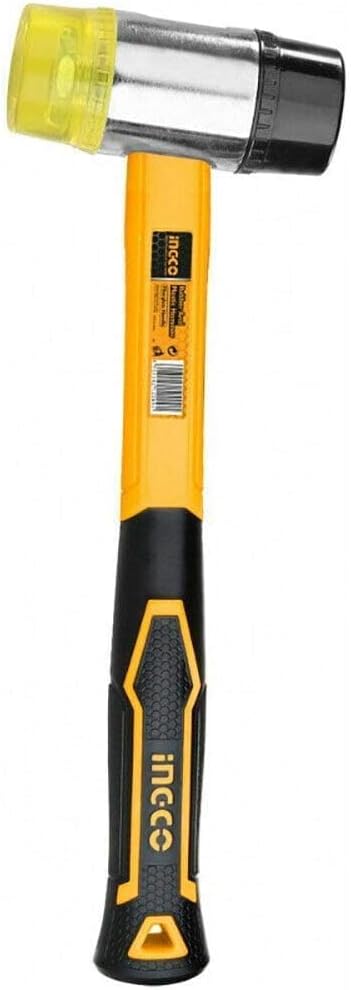 INGCO Rubber and Plastic Hammer 40mm, Fiberglass Handle - Al Kabayel Discount CentreINGCO Rubber and Plastic Hammer 40mm, Fiberglass HandleHand ToolsINGCOAl Kabayel Discount Centre