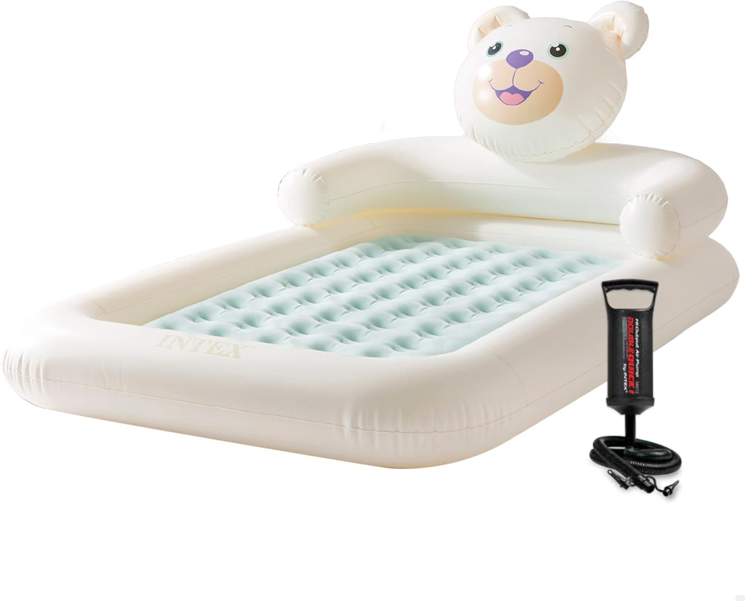 Intex Bear Kids Travel bed with hand pump (66814) - 114x178x71cm - Ages 3+6 - Al Kabayel Discount CentreIntex Bear Kids Travel bed with hand pump (66814) - 114x178x71cm - Ages 3+6Pools & waterplay toysINTEXAl Kabayel Discount Centre