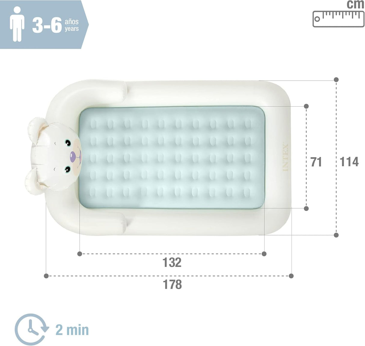 Intex Bear Kids Travel bed with hand pump (66814) - 114x178x71cm - Ages 3+6 - Al Kabayel Discount CentreIntex Bear Kids Travel bed with hand pump (66814) - 114x178x71cm - Ages 3+6Pools & waterplay toysINTEXAl Kabayel Discount Centre