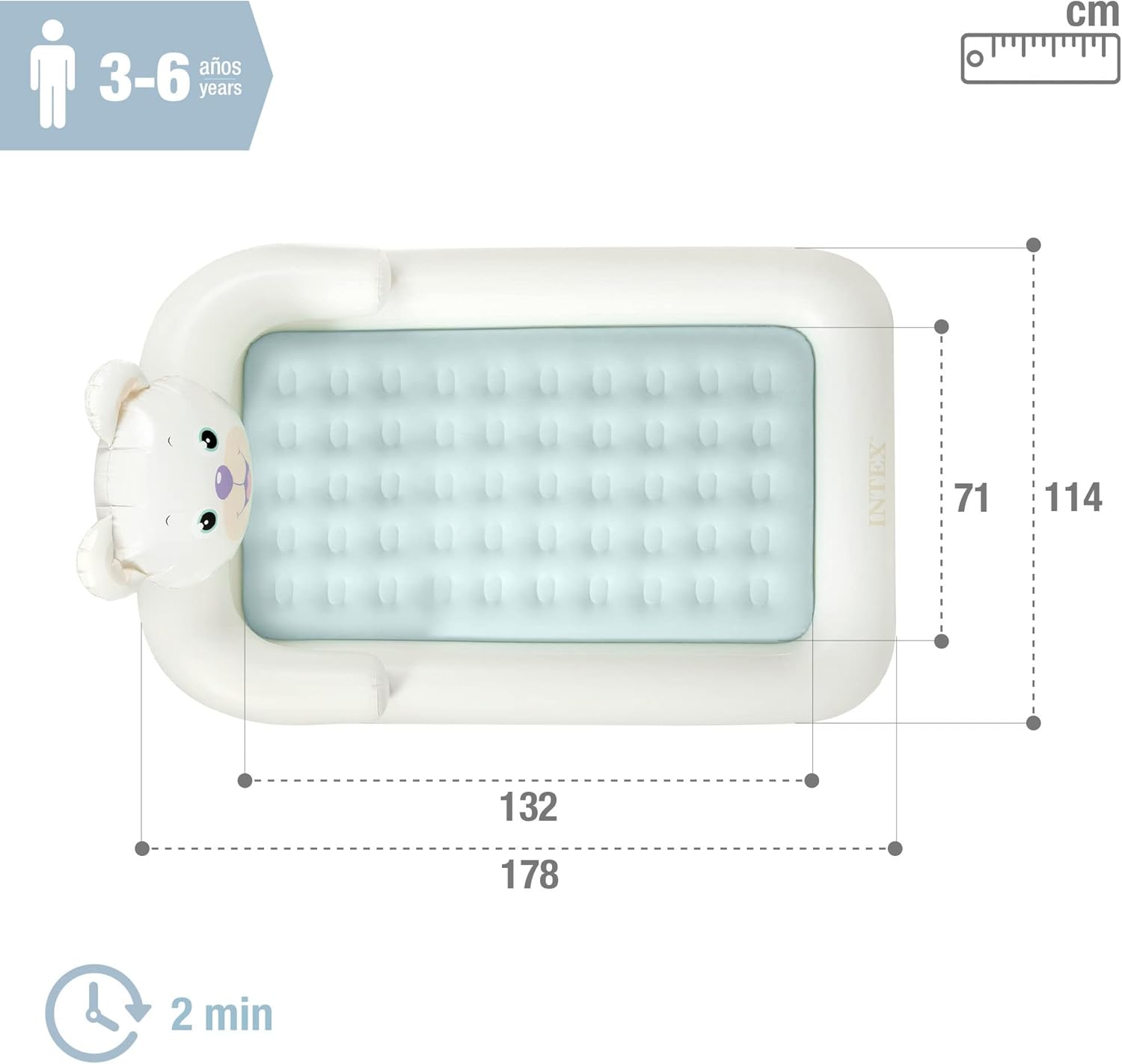 Intex Bear Kids Travel bed with hand pump (66814) - 114x178x71cm - Ages 3+6 - Al Kabayel Discount CentreIntex Bear Kids Travel bed with hand pump (66814) - 114x178x71cm - Ages 3+6Pools & waterplay toysINTEXAl Kabayel Discount Centre