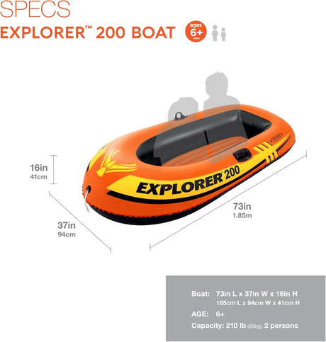Intex Camac Explorer Boat 200 185X94X41CM (58330) For Ages 6+ - Al Kabayel Discount CentreIntex Camac Explorer Boat 200 185X94X41CM (58330) For Ages 6+Pools & waterplay toysINTEXAl Kabayel Discount Centre