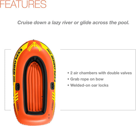 Intex Camac Explorer Boat 200 185X94X41CM (58330) For Ages 6+ - Al Kabayel Discount CentreIntex Camac Explorer Boat 200 185X94X41CM (58330) For Ages 6+Pools & waterplay toysINTEXAl Kabayel Discount Centre