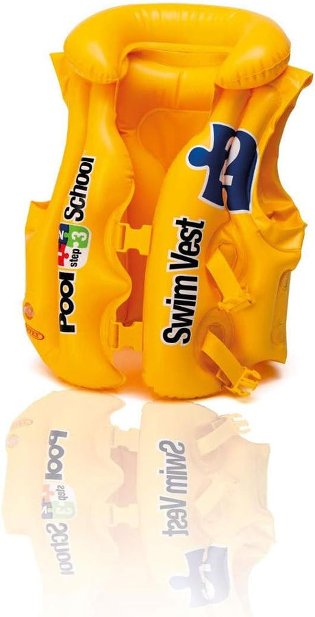 Intex Deluxe Swimming Pool Vest - 58671 - (50X47CM)Ages 3 - Yellow - Al Kabayel Discount CentreIntex Deluxe Swimming Pool Vest - 58671 - (50X47CM)Ages 3 - YellowPools & waterplay toysINTEXAl Kabayel Discount Centre