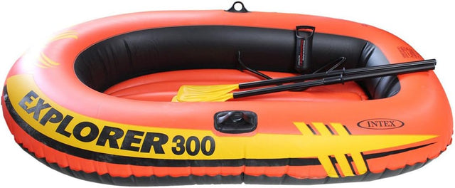 Intex Explorer Inflatable Boat Series: Dual Air Chambers – Welded Oar Locks – Grab Handles – Bow Rope – Sporty Design - 211X117X41CM - Ages 6+ - Al Kabayel Discount CentreIntex Explorer Inflatable Boat Series: Dual Air Chambers – Welded Oar Locks – Grab Handles – Bow Rope – Sporty Design - 211X117X41CM - Ages 6+Pools & waterplay toysINTEXAl Kabayel Discount Centre