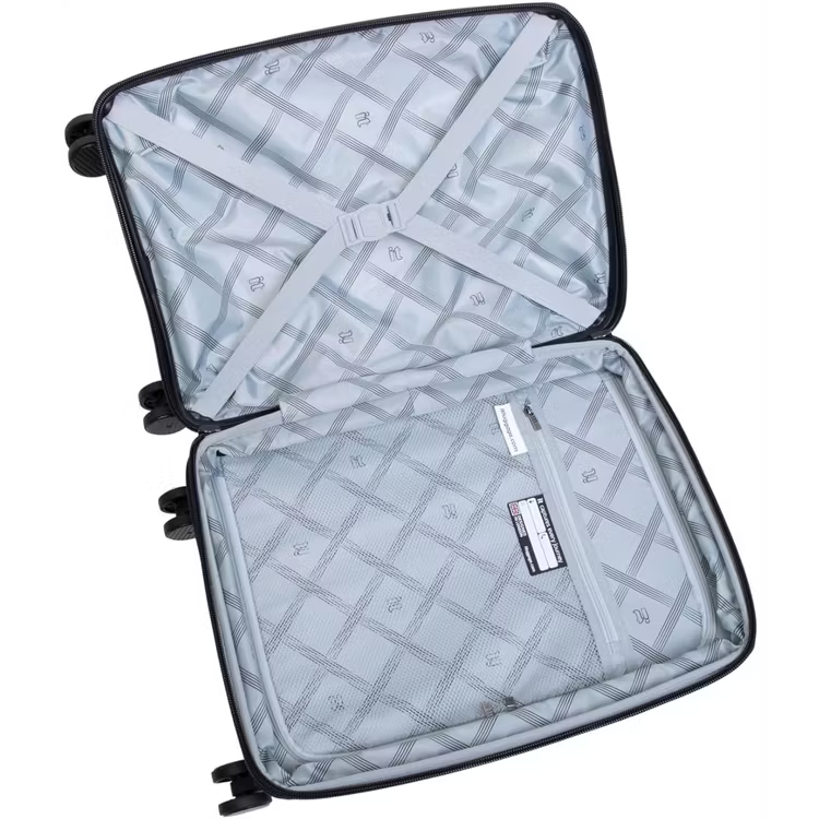 IT Unanimous 21-Inch Polypropylene Hard Case Lightweight Luggage with Expandable Design, 8×360° Spinner Wheels & TSA Lock – Black