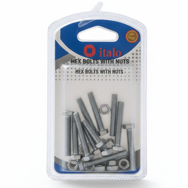 Italo 10pcs Hexagonal Bolts with Nuts M5x30+M5 - Al Kabayel Discount CentreItalo 10pcs Hexagonal Bolts with Nuts M5x30+M5HardwaresITALOAl Kabayel Discount Centre