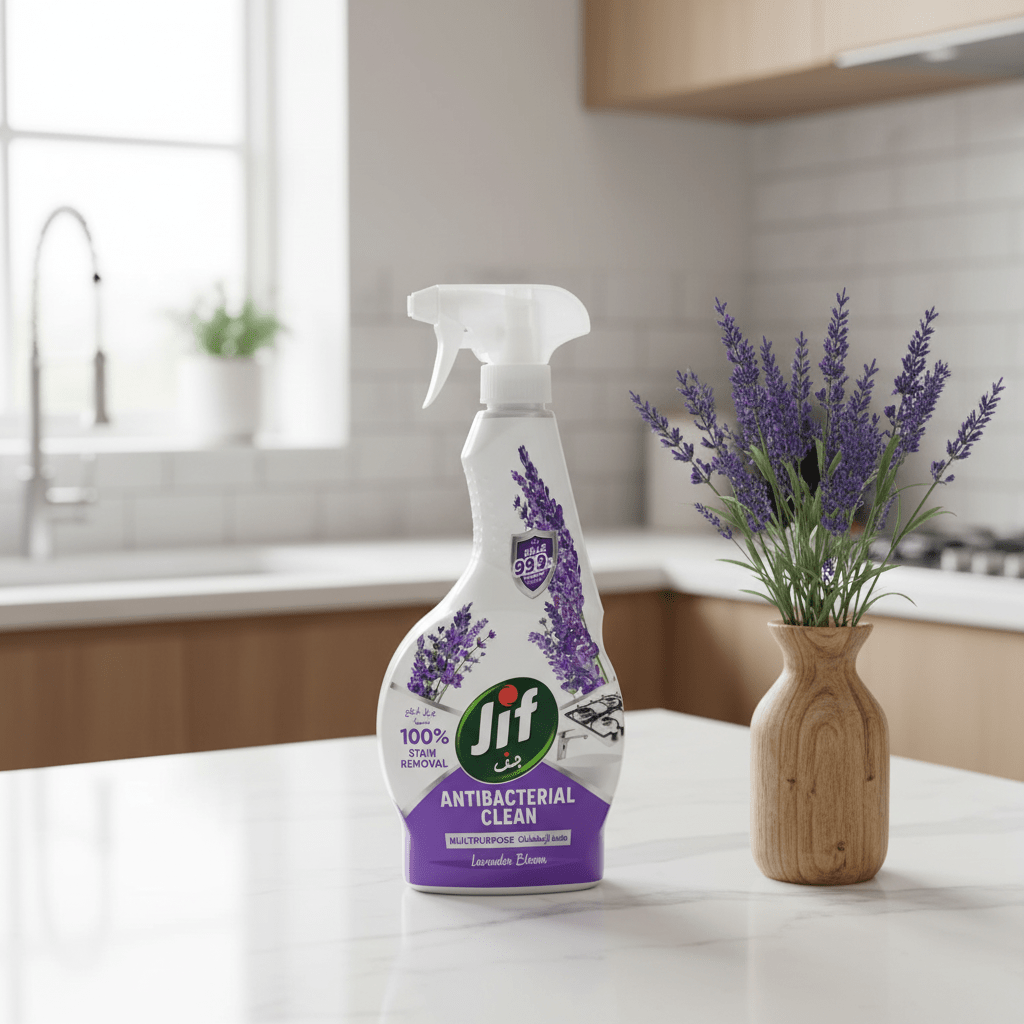 Jif Antibacterial Clean Multipurpose Lavender Spray - 470ml - Al Kabayel Discount CentreJif Antibacterial Clean Multipurpose Lavender Spray - 470mlHousehold CleaningJIFAl Kabayel Discount Centre