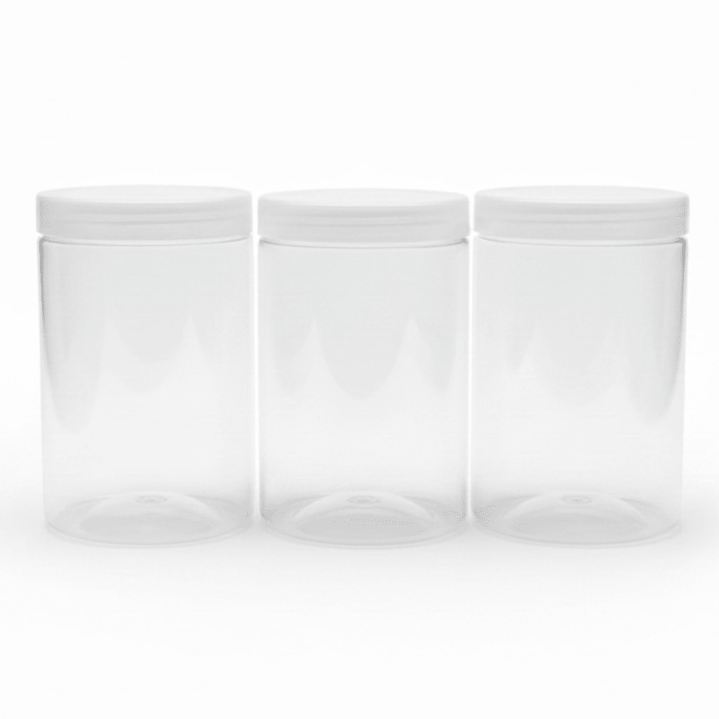 Jiham 3-Piece Clear Plastic Storage Jar Set - 750ml - 8.5 × 14 cm - Al Kabayel Discount CentreJiham 3-Piece Clear Plastic Storage Jar Set - 750ml - 8.5 × 14 cmJars & Food SaversJIHAMAl Kabayel Discount Centre