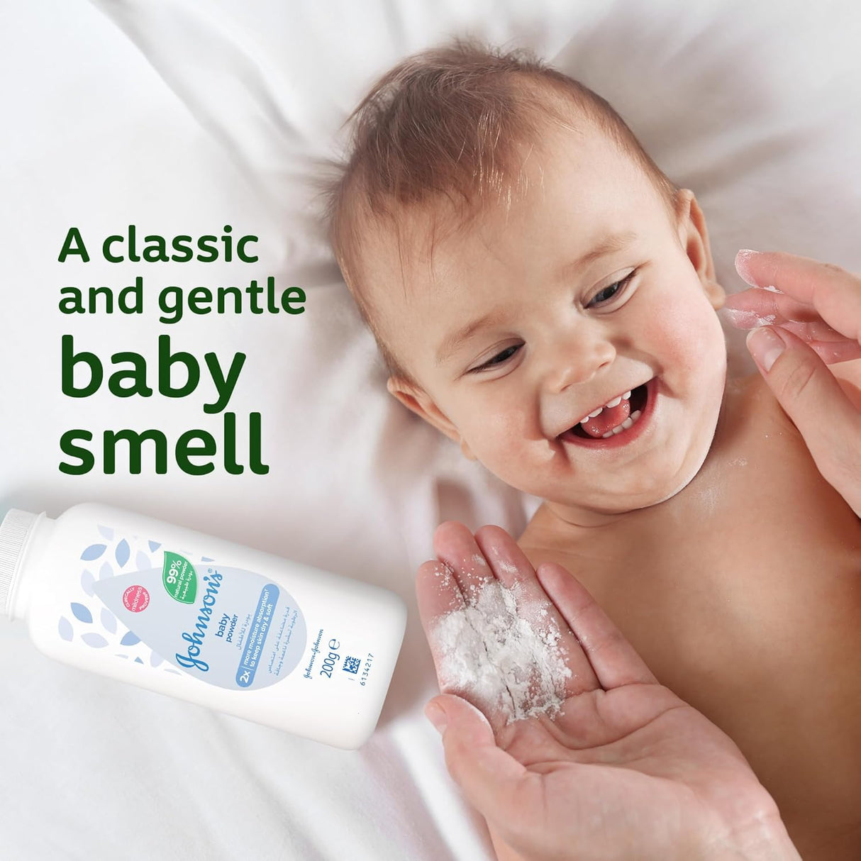Johnson's Baby Powder – 99% Natural, Talc - Free, 200g - Al Kabayel Discount CentreJohnson's Baby Powder – 99% Natural, Talc - Free, 200gBaby ProductsJOHNSON'SAl Kabayel Discount Centre