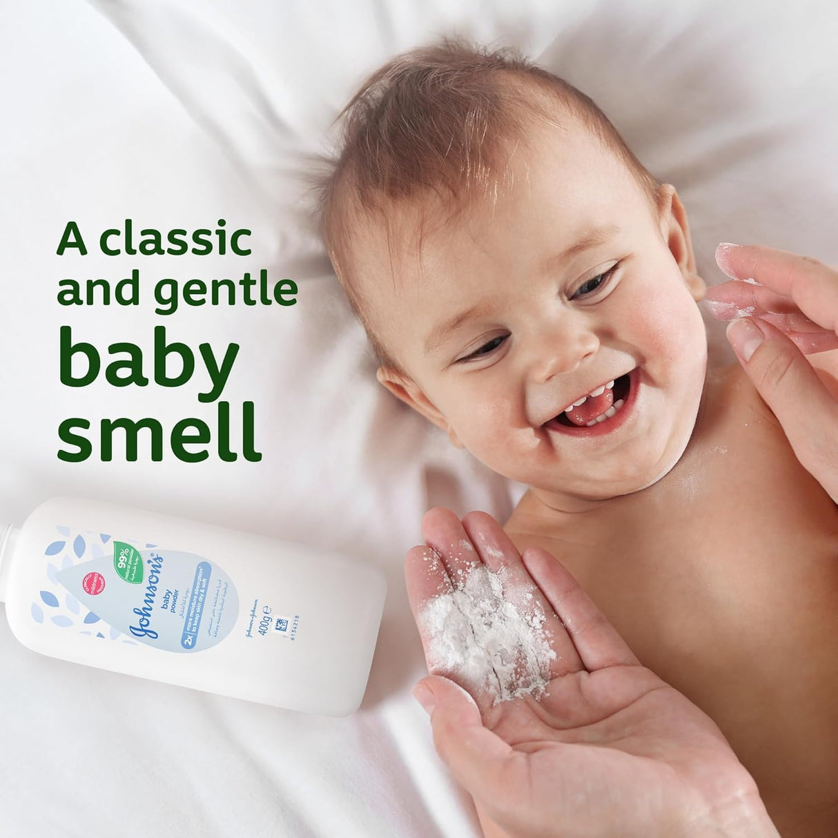 Johnson's Baby Powder – 99% Natural, Talc - Free, Moisture - Absorbing, 400g - Al Kabayel Discount CentreJohnson's Baby Powder – 99% Natural, Talc - Free, Moisture - Absorbing, 400gBaby ProductsJOHNSON'SAl Kabayel Discount Centre