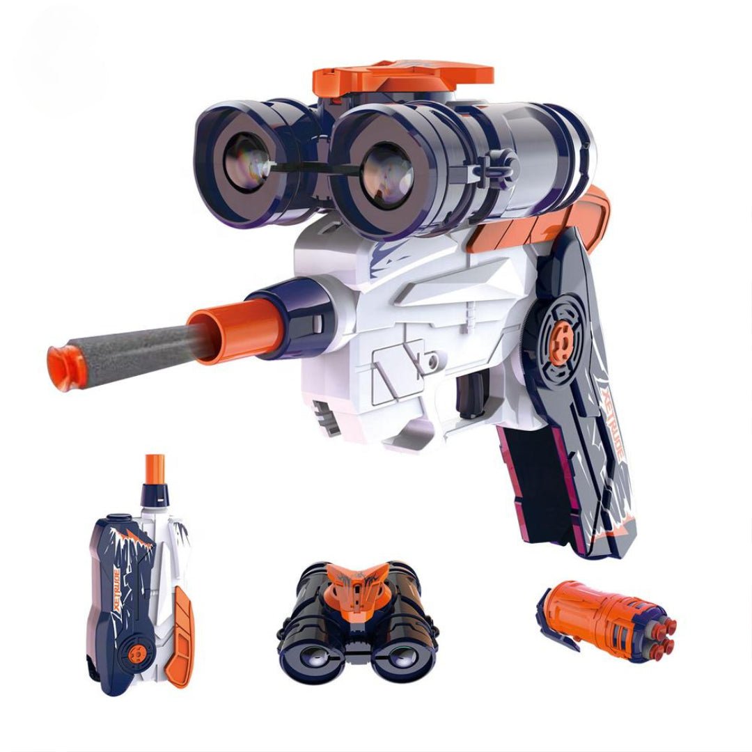 JOODI 3 - in - 1 Adventure Gun, 2 - Type Bullets and 2 - Transmitter, Multicolour - Al Kabayel Discount CentreJOODI 3 - in - 1 Adventure Gun, 2 - Type Bullets and 2 - Transmitter, MulticolourFigures & plush toysJOODIAl Kabayel Discount Centre