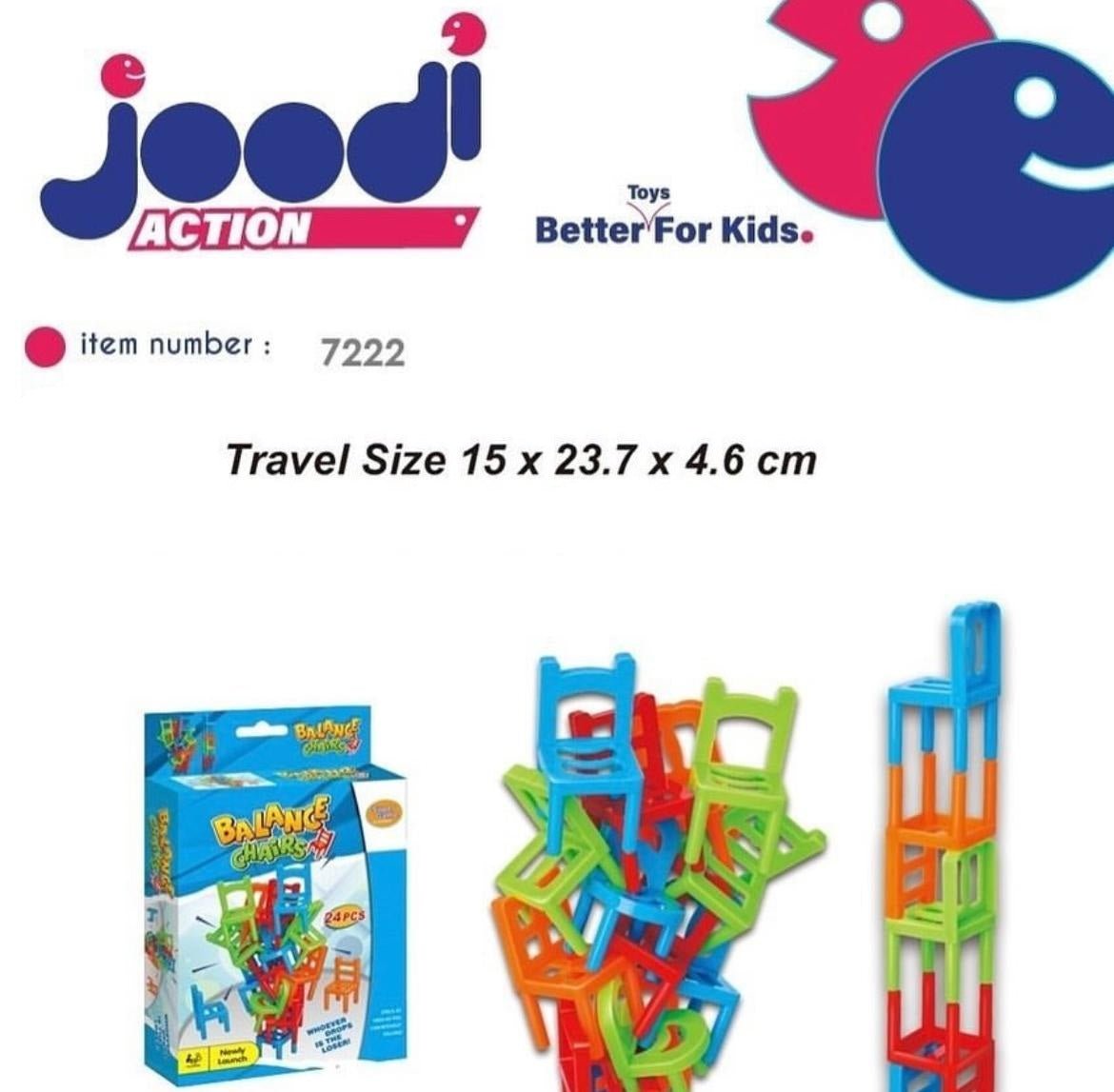 Joodi Balance Chairs Playset, 24pcs Chairs, Multicolor - Al Kabayel Discount CentreJoodi Balance Chairs Playset, 24pcs Chairs, MulticolorBaby & toddler toysJOODIAl Kabayel Discount Centre
