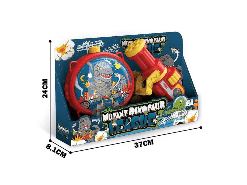 JOODI Dinosaur Water Gun Playset with Dinosaur Water Bottle, 8m - 9m Shooting Range, Multicolour - Al Kabayel Discount CentreJOODI Dinosaur Water Gun Playset with Dinosaur Water Bottle, 8m - 9m Shooting Range, MulticolourFigures & plush toysJOODIAl Kabayel Discount Centre