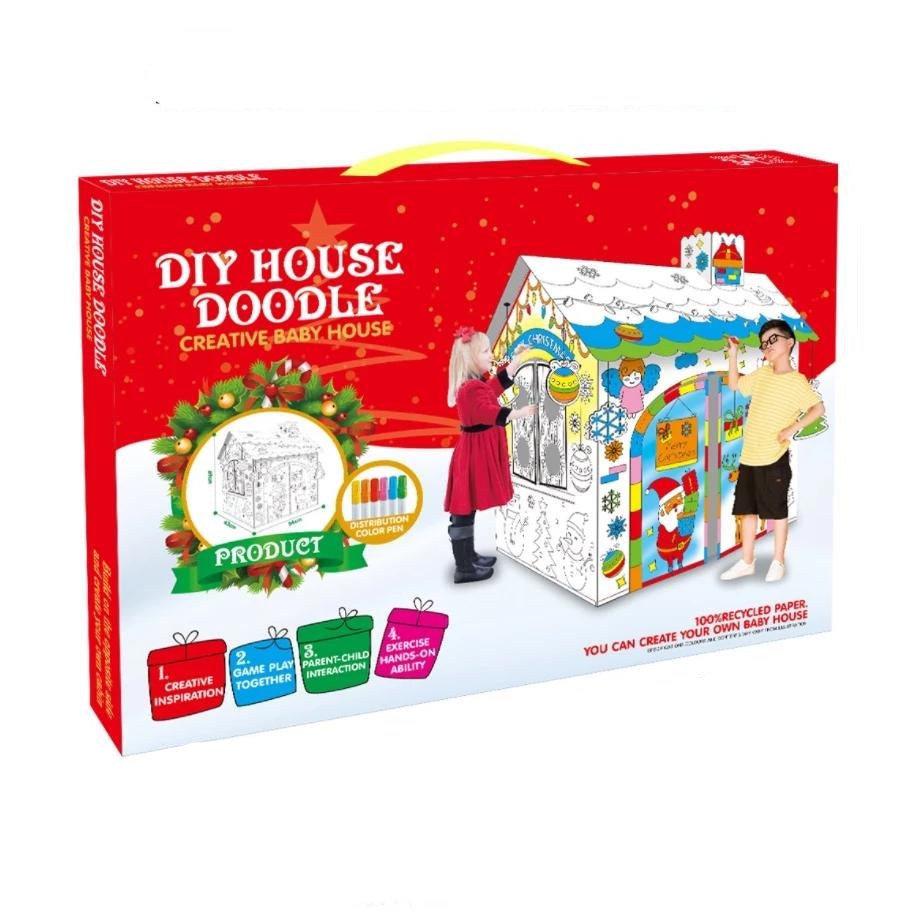 Joodi DIY Big House Doodle, Creative Baby House Painting Set, 54cm*43cm*69cm - Al Kabayel Discount CentreJoodi DIY Big House Doodle, Creative Baby House Painting Set, 54cm*43cm*69cmEducational ToysJOODIAl Kabayel Discount Centre