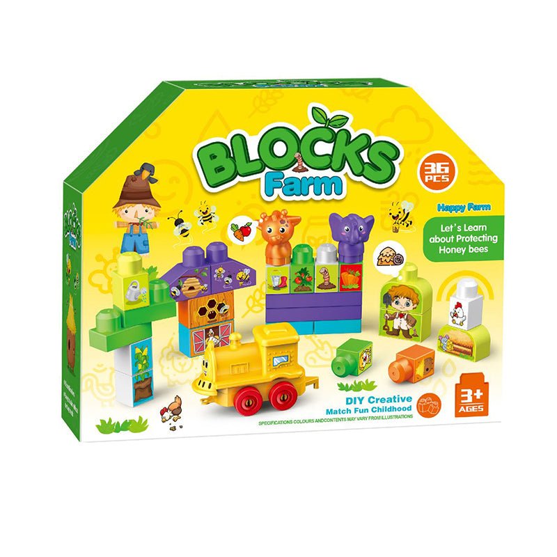 Joodi Happy Farm 36pcs Buildig Blocks Playset, DIY Creative Match Fun Childhood - Al Kabayel Discount CentreJoodi Happy Farm 36pcs Buildig Blocks Playset, DIY Creative Match Fun ChildhoodBuilding ToysJOODIAl Kabayel Discount Centre