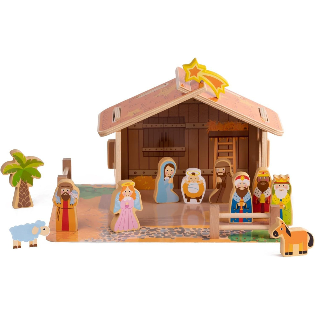 Joodi Merry Christmas 20pcs Wooden Village Playset, The Nativity Scene - Al Kabayel Discount CentreJoodi Merry Christmas 20pcs Wooden Village Playset, The Nativity SceneBuilding ToysJOODIAl Kabayel Discount Centre