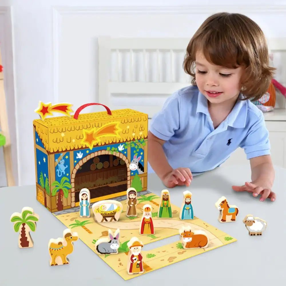 Joodi Merry Christmas 25pcs Wooden Village Set, Nativity Scene Play Box - Al Kabayel Discount CentreJoodi Merry Christmas 25pcs Wooden Village Set, Nativity Scene Play BoxBuilding ToysJOODIAl Kabayel Discount Centre