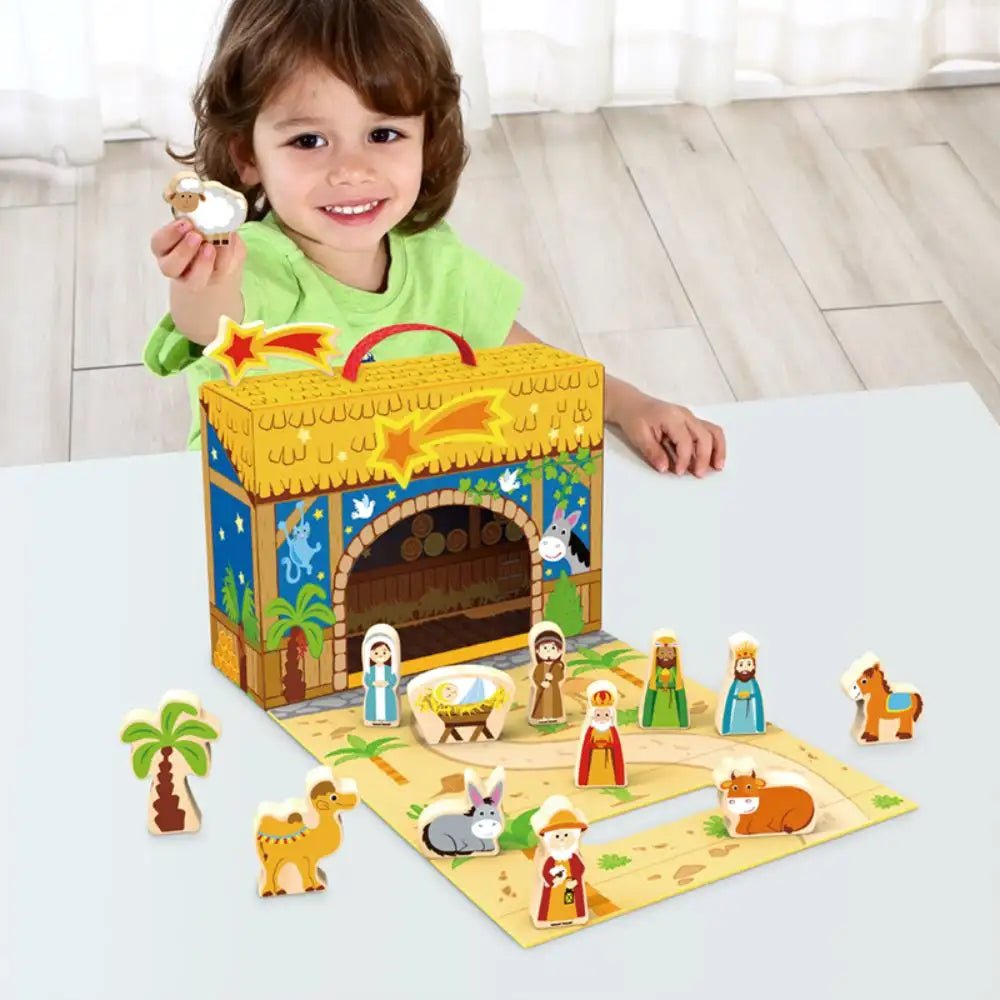 Joodi Merry Christmas 25pcs Wooden Village Set, Nativity Scene Play Box - Al Kabayel Discount CentreJoodi Merry Christmas 25pcs Wooden Village Set, Nativity Scene Play BoxBuilding ToysJOODIAl Kabayel Discount Centre