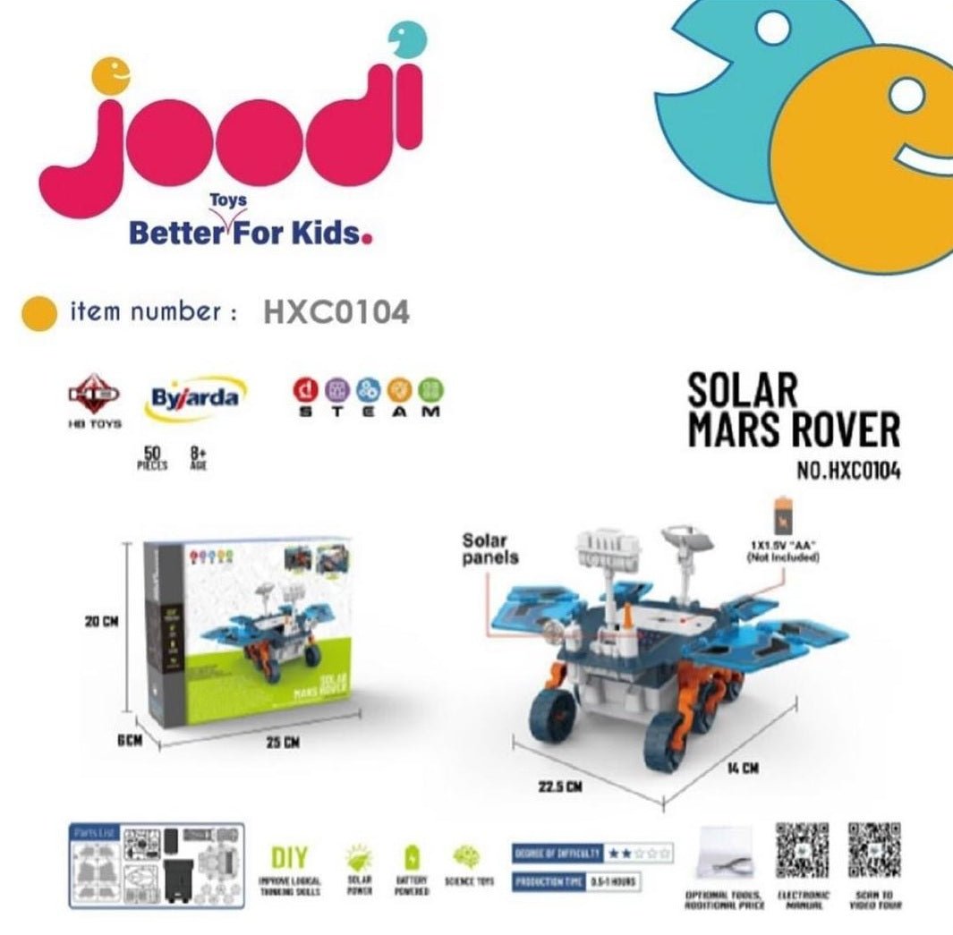 Joodi Solar Powersede Mars Rover, DIY Science Toy, Intermediate Gear Output Power, Two Mode Output Energy, - Al Kabayel Discount CentreJoodi Solar Powersede Mars Rover, DIY Science Toy, Intermediate Gear Output Power, Two Mode Output Energy,Educational ToysJOODIAl Kabayel Discount Centre