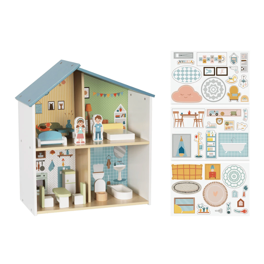 Joodi Wooden 14pcs Doll House Playset - Al Kabayel Discount CentreJoodi Wooden 14pcs Doll House PlaysetPretend PlayJOODIAl Kabayel Discount Centre