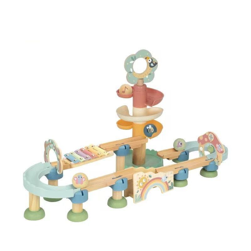Joodi Wooden 43pcs Marble Run/Ball Drop Track Set with Music Channel - Al Kabayel Discount CentreJoodi Wooden 43pcs Marble Run/Ball Drop Track Set with Music ChannelEducational ToysJOODIAl Kabayel Discount Centre