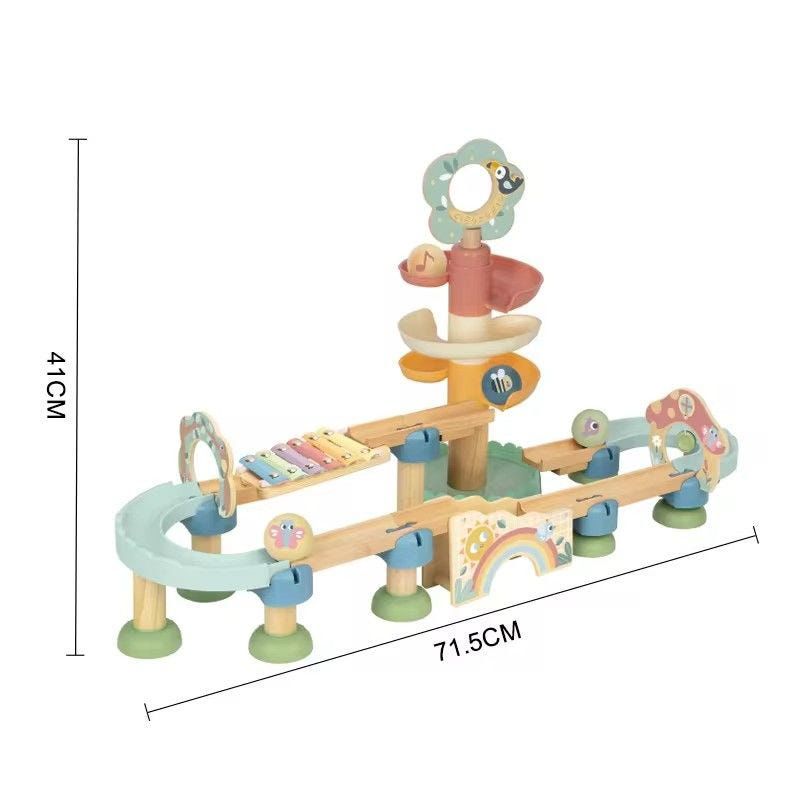 Joodi Wooden 43pcs Marble Run/Ball Drop Track Set with Music Channel - Al Kabayel Discount CentreJoodi Wooden 43pcs Marble Run/Ball Drop Track Set with Music ChannelEducational ToysJOODIAl Kabayel Discount Centre