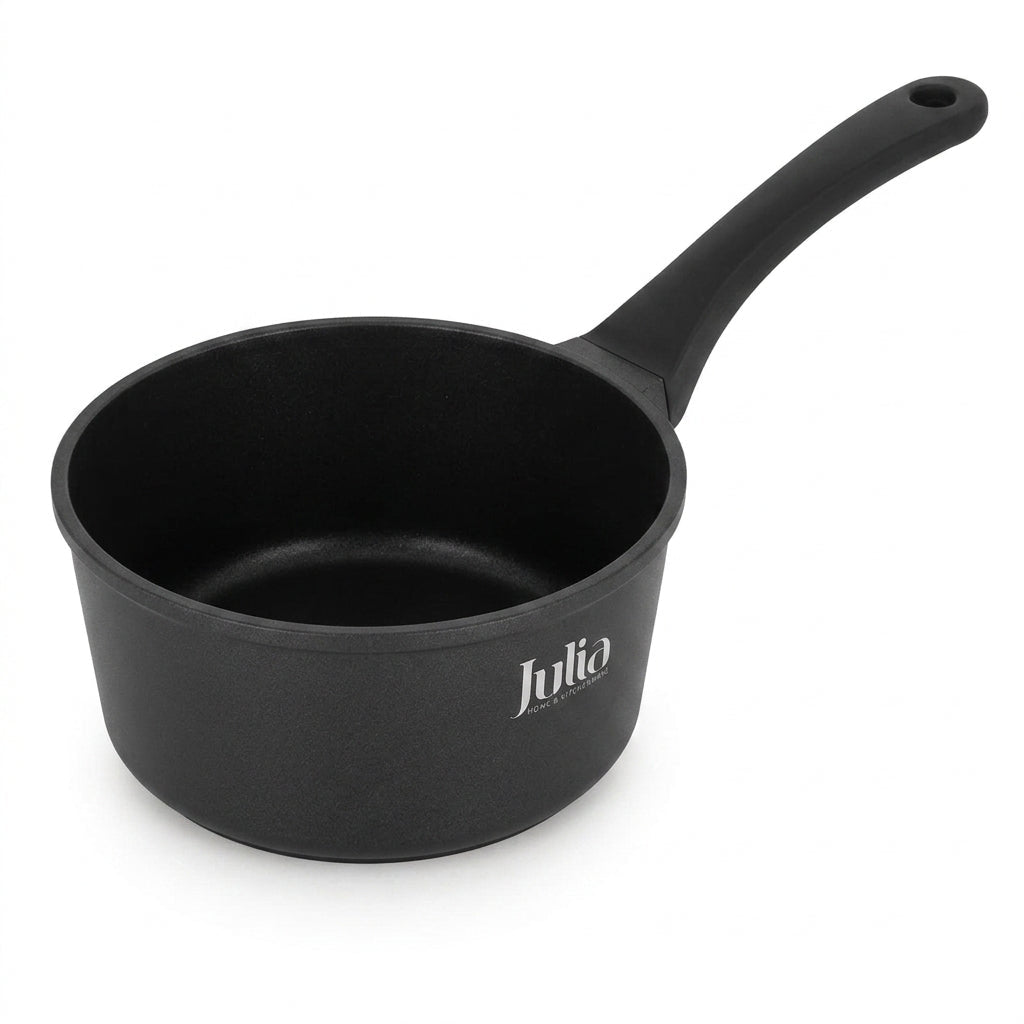 Julia Cast Tec Non-Stick Sauce Pan with Aluminium Lid – 18cm - Al Kabayel Discount CentreJulia Cast Tec Non-Stick Sauce Pan with Aluminium Lid – 18cmFrying Pans & SkilletsJULIAAl Kabayel Discount Centre