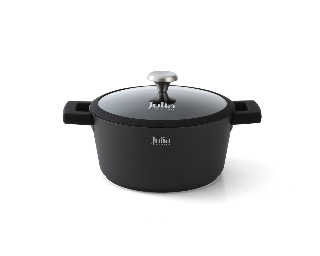 Julia Non - Stick Casserole With Lid 20cm - Black - Al Kabayel Discount CentreJulia Non - Stick Casserole With Lid 20cm - BlackCasserolesJULIAAl Kabayel Discount Centre