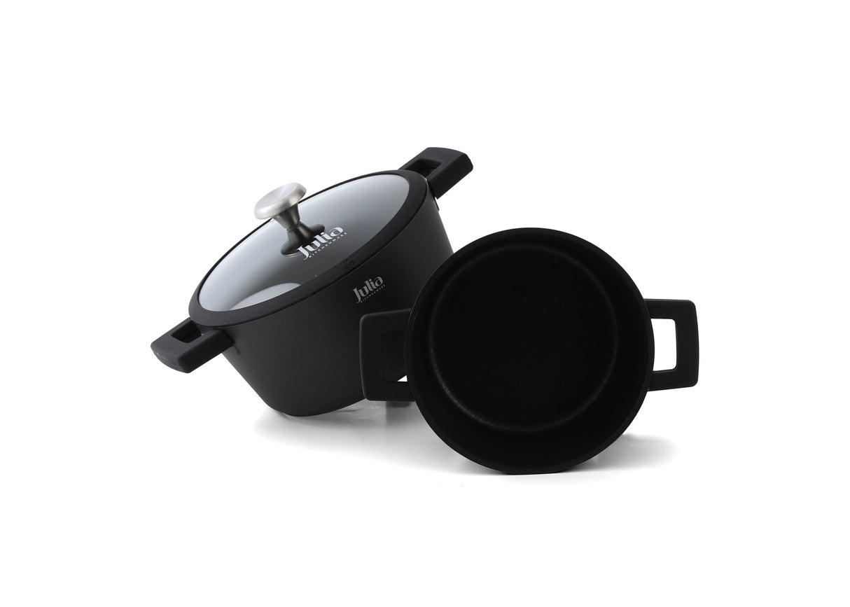 Julia Non - Stick Casserole With Lid 20cm - Black - Al Kabayel Discount CentreJulia Non - Stick Casserole With Lid 20cm - BlackCasserolesJULIAAl Kabayel Discount Centre
