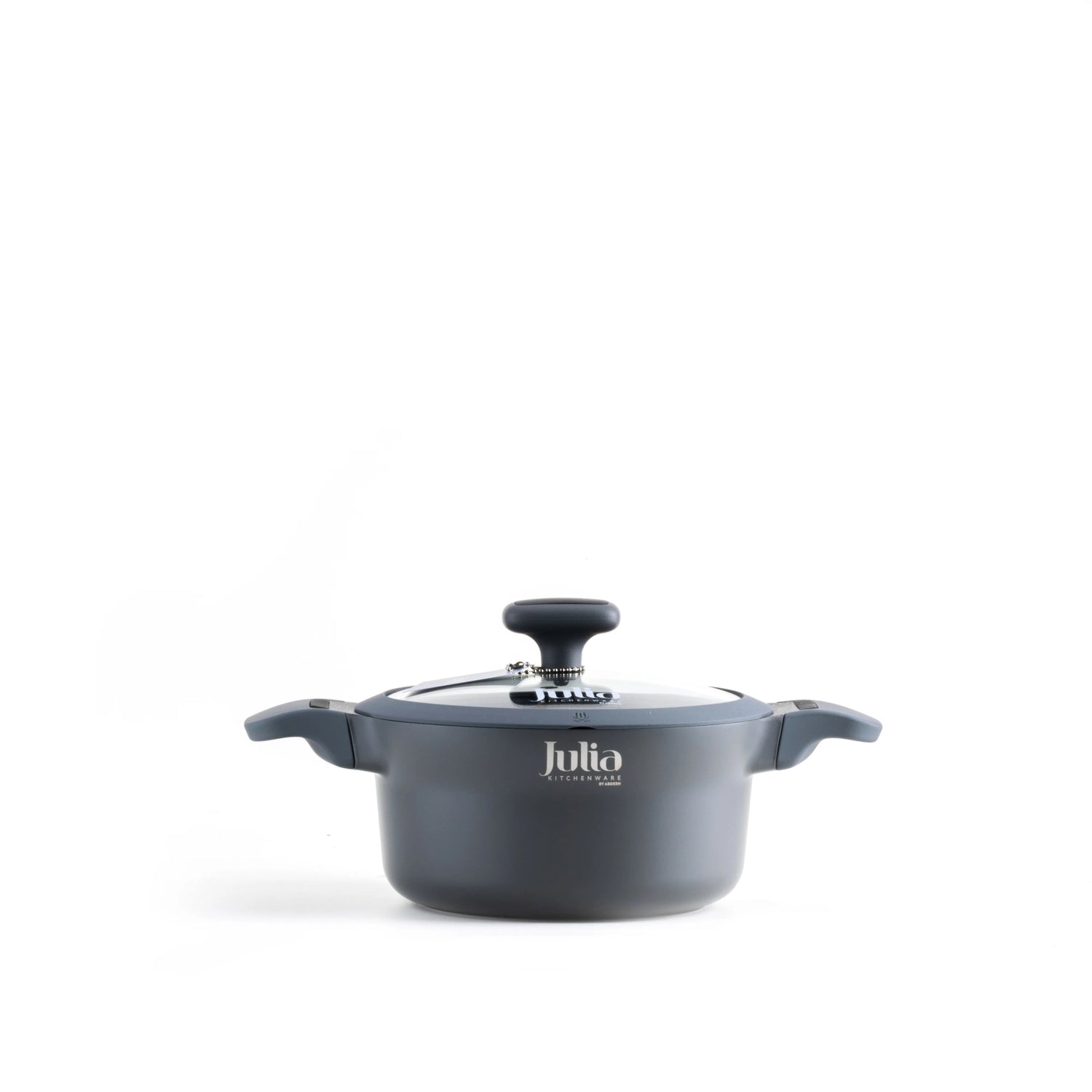 Julia Non - Stick Casserole With Lid 20cm - Gray - Al Kabayel Discount CentreJulia Non - Stick Casserole With Lid 20cm - GrayCasserolesJULIAAl Kabayel Discount Centre