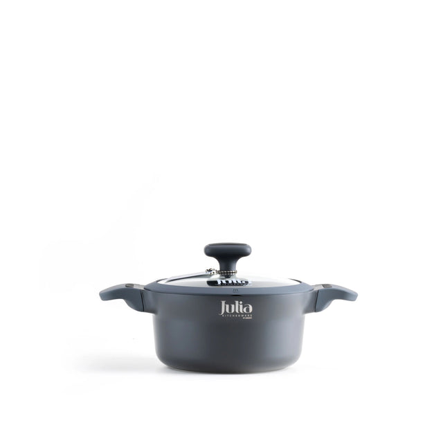 Julia Non - Stick Casserole With Lid 20cm - Gray - Al Kabayel Discount CentreJulia Non - Stick Casserole With Lid 20cm - GrayCasserolesJULIAAl Kabayel Discount Centre
