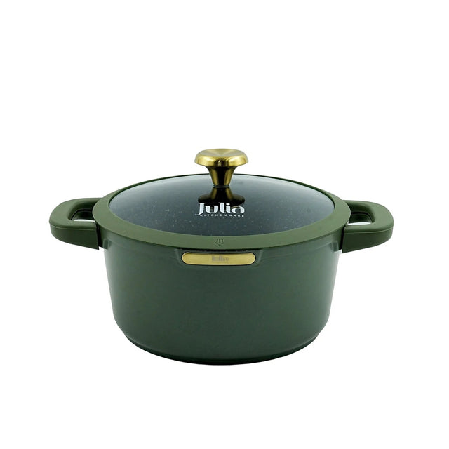 Julia Non - Stick Casserole With Lid 24cm - Green - Al Kabayel Discount CentreJulia Non - Stick Casserole With Lid 24cm - GreenCasserolesJULIAAl Kabayel Discount Centre