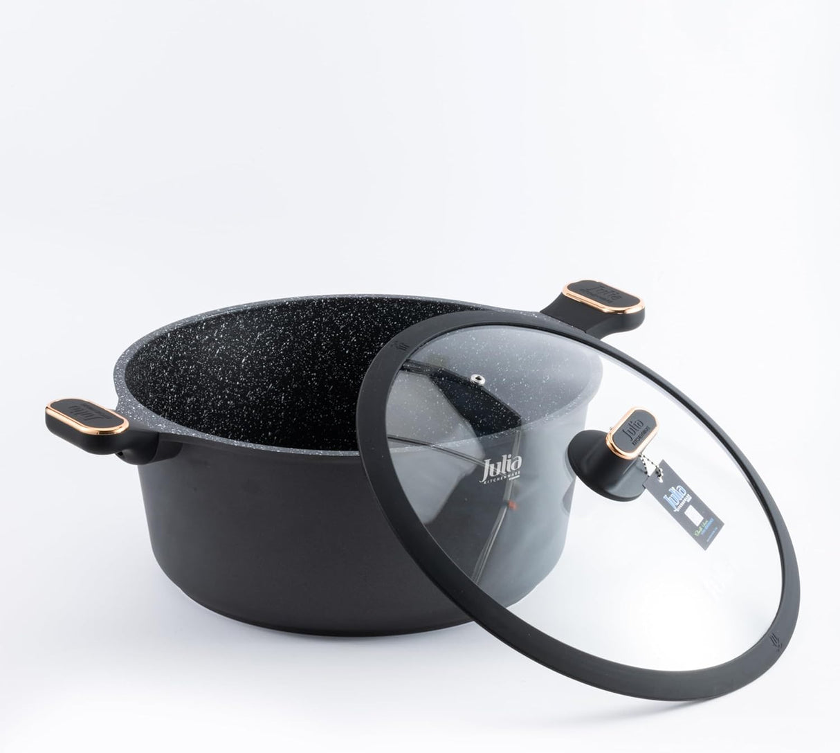 Julia Non - Stick Casserole With Lid 28cm - Black - Al Kabayel Discount CentreJulia Non - Stick Casserole With Lid 28cm - BlackCasserolesJULIAAl Kabayel Discount Centre