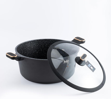 Julia Non - Stick Casserole With Lid 28cm - Black - Al Kabayel Discount CentreJulia Non - Stick Casserole With Lid 28cm - BlackCasserolesJULIAAl Kabayel Discount Centre