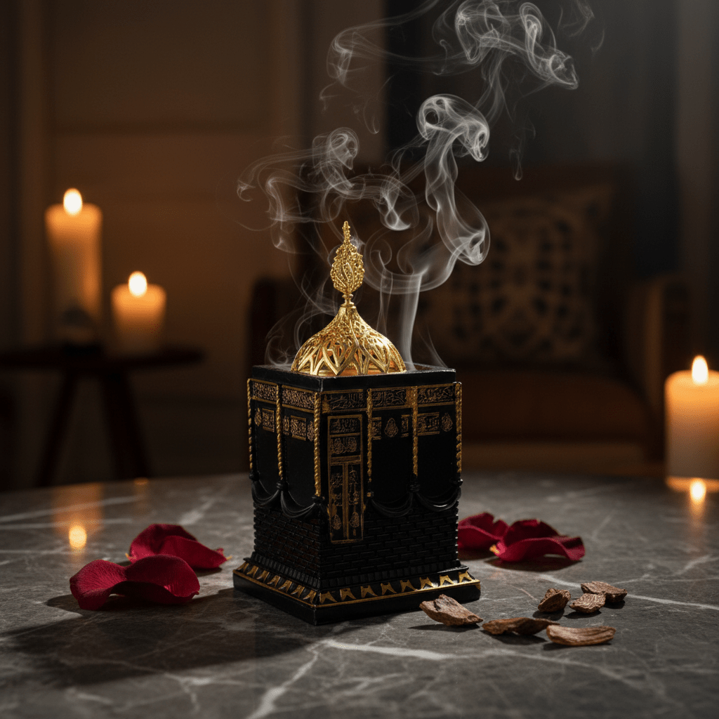 Kaaba Design Chalk Incense Burner — Black & Gold | 11.5 × 7.5 cm - Al Kabayel Discount CentreKaaba Design Chalk Incense Burner — Black & Gold | 11.5 × 7.5 cmIncense BurnerAKDCAl Kabayel Discount Centre