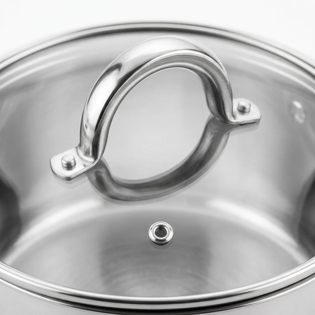 Kaisa Villa Stainless Steel Cooking Pot with Glass Lid 3.9L - Al Kabayel Discount CentreKaisa Villa Stainless Steel Cooking Pot with Glass Lid 3.9LCasserolesKAISA VILLAAl Kabayel Discount Centre