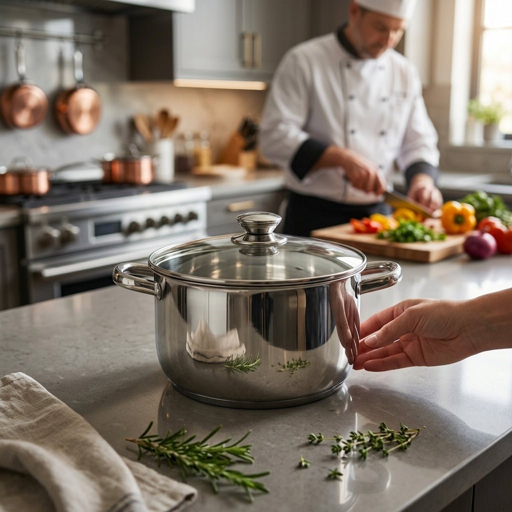 Kaisa Villa Stainless Steel Cooking Pot with Glass Lid 7.9L (KV-2247) - Al Kabayel Discount CentreKaisa Villa Stainless Steel Cooking Pot with Glass Lid 7.9L (KV-2247)CasserolesKAISA VILLAAl Kabayel Discount Centre