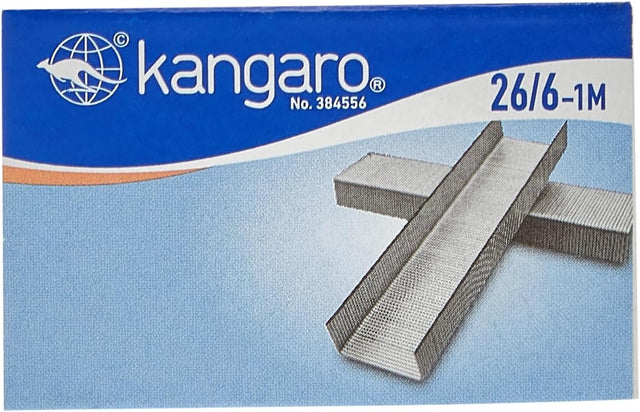 Kangaro Staple Pins 26/6 1000pcs - Al Kabayel Discount CentreKangaro Staple Pins 26/6 1000pcsPaper Clips, Staples & FastenersKANGAROAl Kabayel Discount Centre