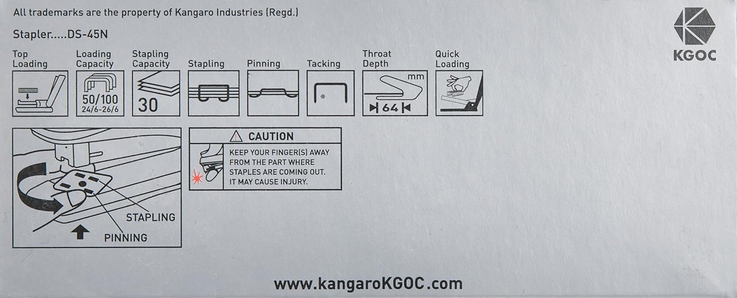 Kangaro Stapler DS45N Plastic Body Capacity 30 Sheets - Black Color - Al Kabayel Discount CentreKangaro Stapler DS45N Plastic Body Capacity 30 Sheets - Black ColorPaper Clips, Staples & FastenersKANGAROAl Kabayel Discount Centre