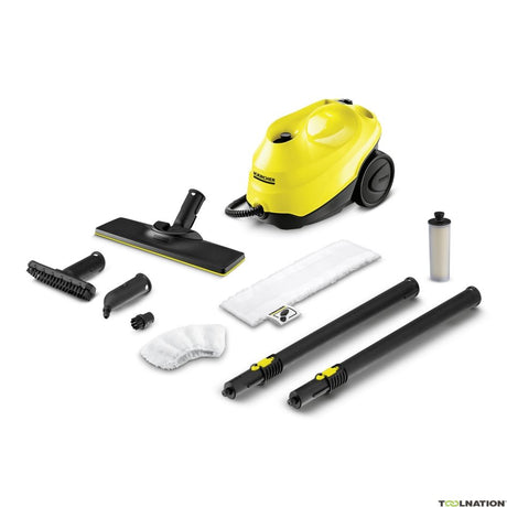 Karcher SC3 Easy Fix Cylindrical Steam Cleaner 1 L 1900 W Black/Yellow - Al Kabayel Discount CentreKarcher SC3 Easy Fix Cylindrical Steam Cleaner 1 L 1900 W Black/YellowVacuum CleanersKARCHERAl Kabayel Discount Centre
