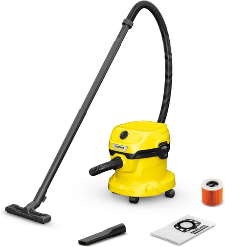 Karcher WD2 Wet & Dry Vacuum Cleaner, 12 Liter Container, Multi - Purpose Home Cleaning, Powerful Suction, Versatile Accessories - Al Kabayel Discount CentreKarcher WD2 Wet & Dry Vacuum Cleaner, 12 Liter Container, Multi - Purpose Home Cleaning, Powerful Suction, Versatile AccessoriesVacuum CleanersKARCHERAl Kabayel Discount Centre