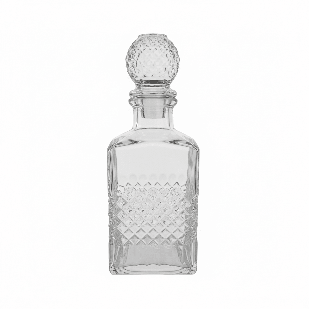 Kaveh Crystal - Cut Glass Decanter with Faceted Ball Stopper — Diamond Hobnail Square Decanter, 1160ml - Al Kabayel Discount CentreKaveh Crystal - Cut Glass Decanter with Faceted Ball Stopper — Diamond Hobnail Square Decanter, 1160mlJugsKAVEHAl Kabayel Discount Centre