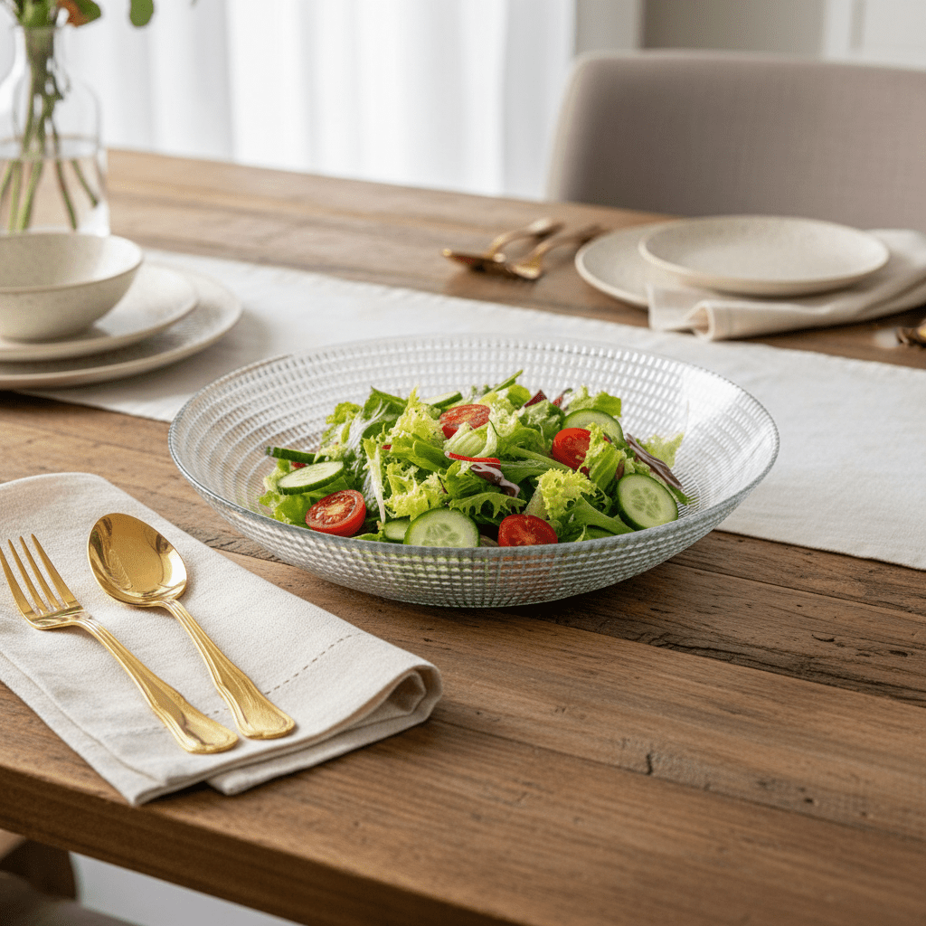 Kaveh Large Glass Salad Bowl – Spacious Bowl for Salads, Fruits & Family Serving 28 cm - Al Kabayel Discount CentreKaveh Large Glass Salad Bowl – Spacious Bowl for Salads, Fruits & Family Serving 28 cmBowlsKAVEHAl Kabayel Discount Centre