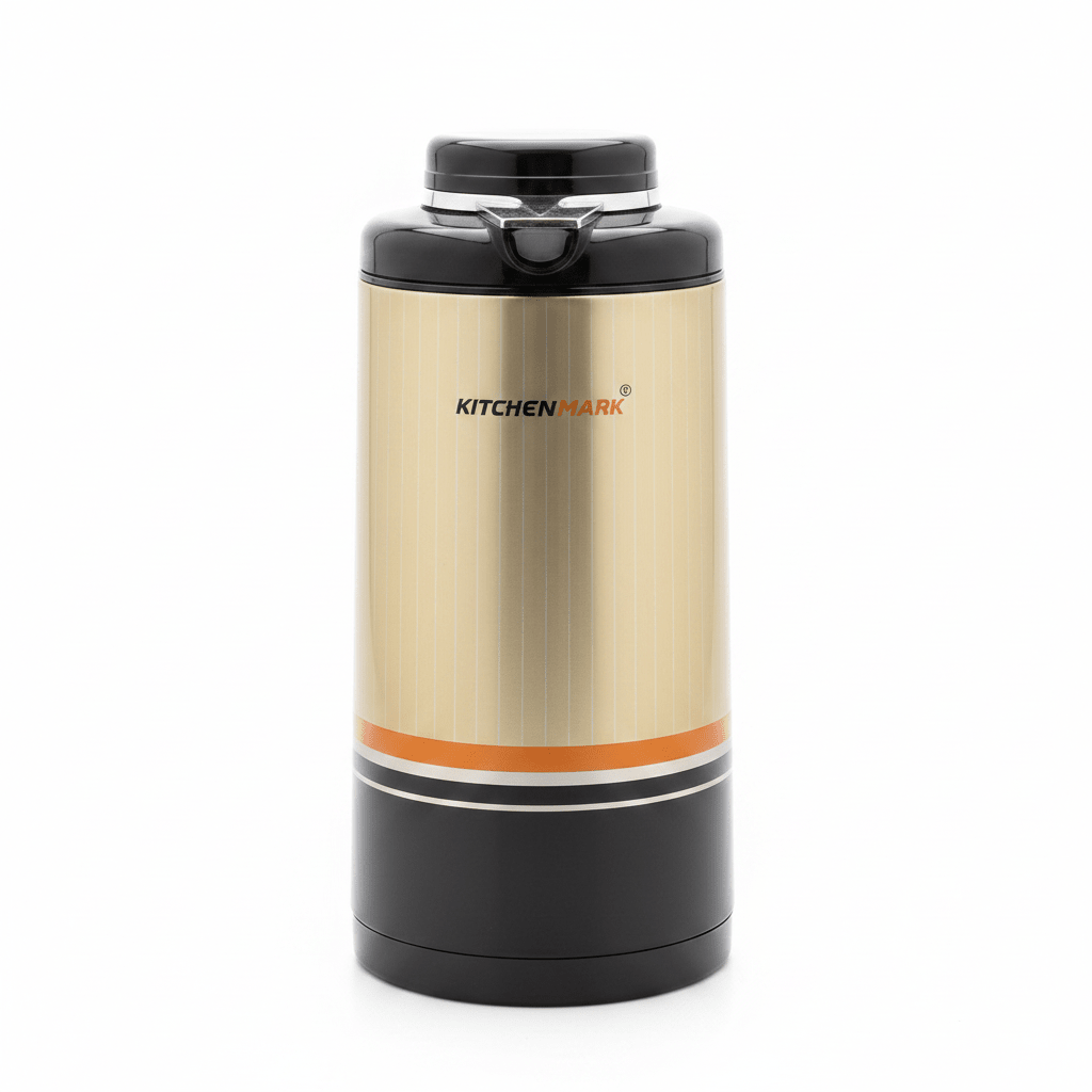 Kitchen Mark Champagne Gold Stainless Steel Vacuum Flask - 1300ml / 1600ml - Al Kabayel Discount CentreKitchen Mark Champagne Gold Stainless Steel Vacuum Flask - 1300ml / 1600mlThermosKITCHEN MARKAl Kabayel Discount Centre