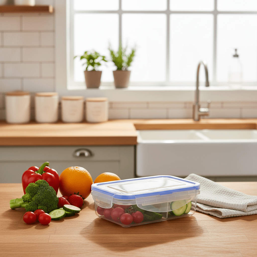 Kitchen Mark Plastic Rectangular Food container With Lid 420ml - Blue&Transparent - Al Kabayel Discount CentreKitchen Mark Plastic Rectangular Food container With Lid 420ml - Blue&TransparentFood ContainersKitchen MarkAl Kabayel Discount Centre